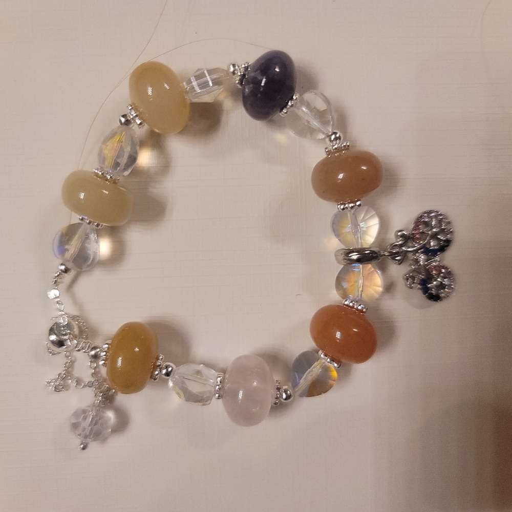 Amber multi color adjustable  bracelet